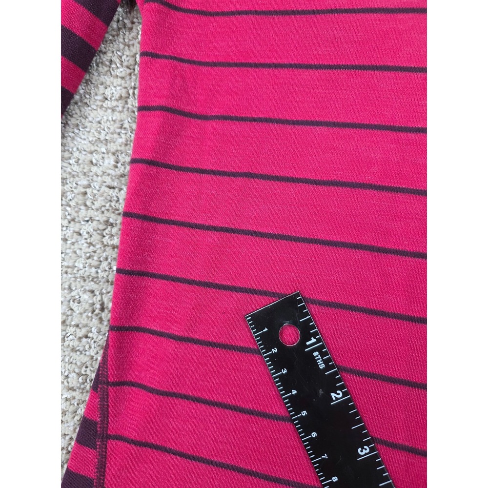 Smartwool Womens Merino Wool Striped Long Sleeve Base Layer Top Pink Purple M - Picture 8 of 11